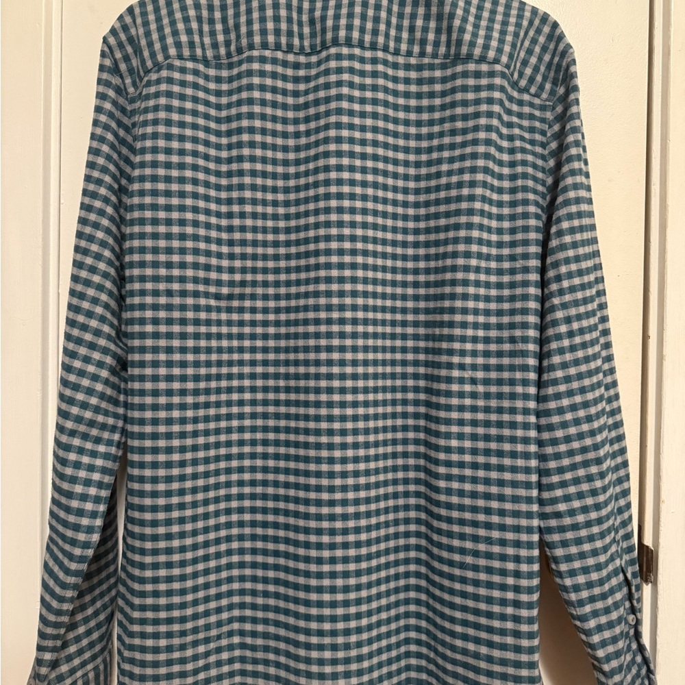 Men’s UNTUCKit Green and White Checkered Shirt